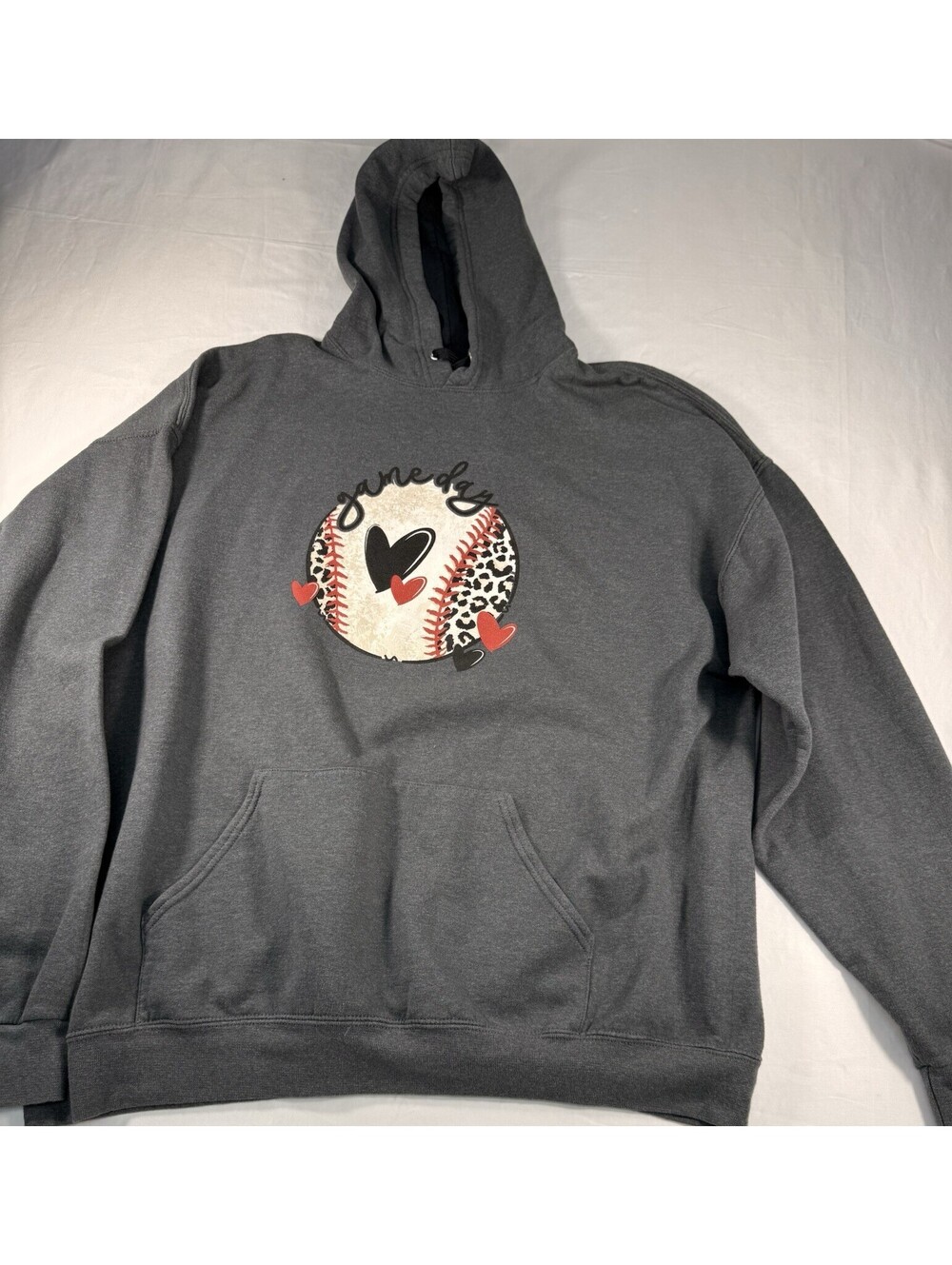 Baseball Hoodie Sweatshirt “For The Love Of The Game” Ladies No Tag XLG
